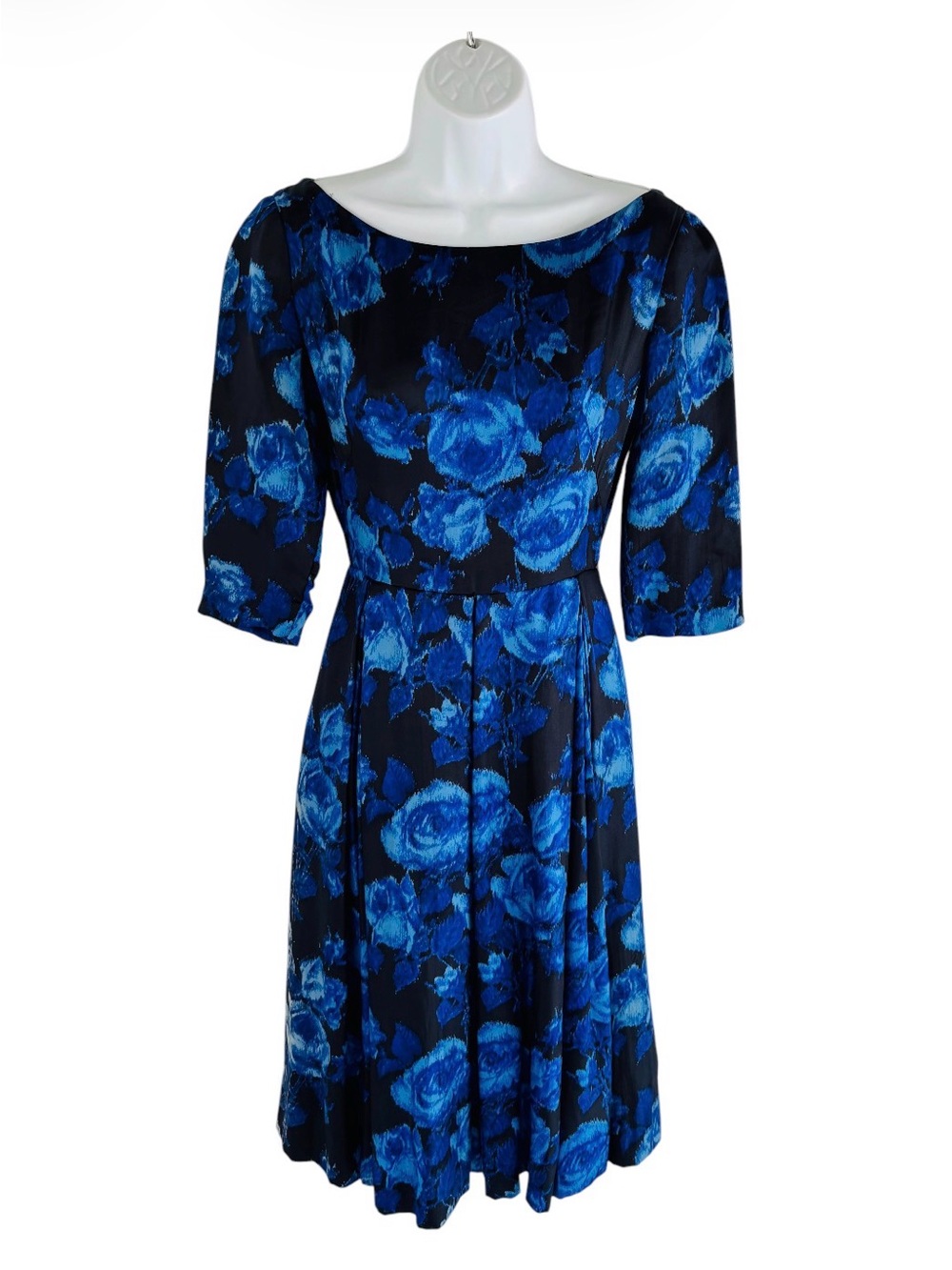 1950s Fit and Flare Cocktail or Day Dress, Size 2/4